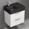 Floating Small Bathroom Vanity, Modern, 24